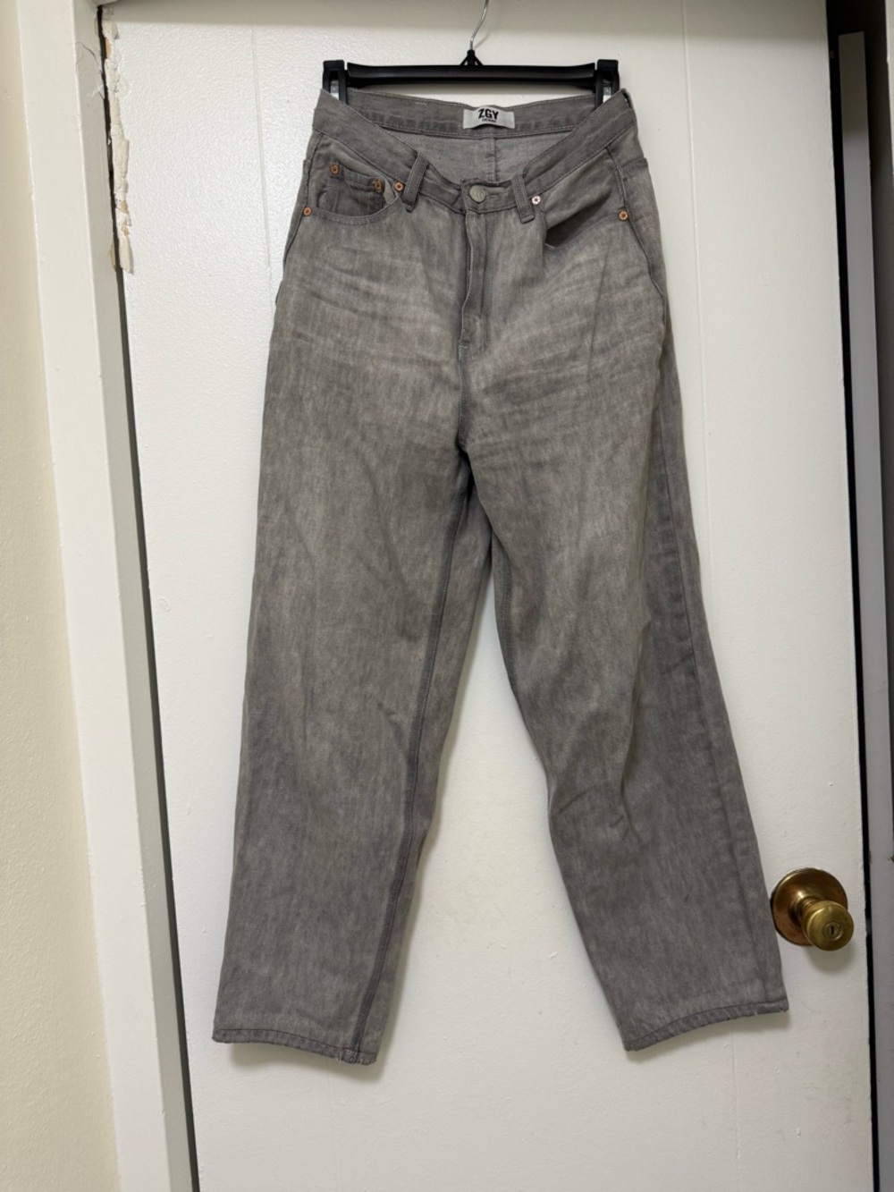ZGY Denim Hi Dad High Rise Straight Jeans